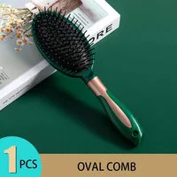 Oval Round Scalp Massage Air Cushion Comb, Anti-Static Exfoliating Salon SPA Hair Styling Tool 3