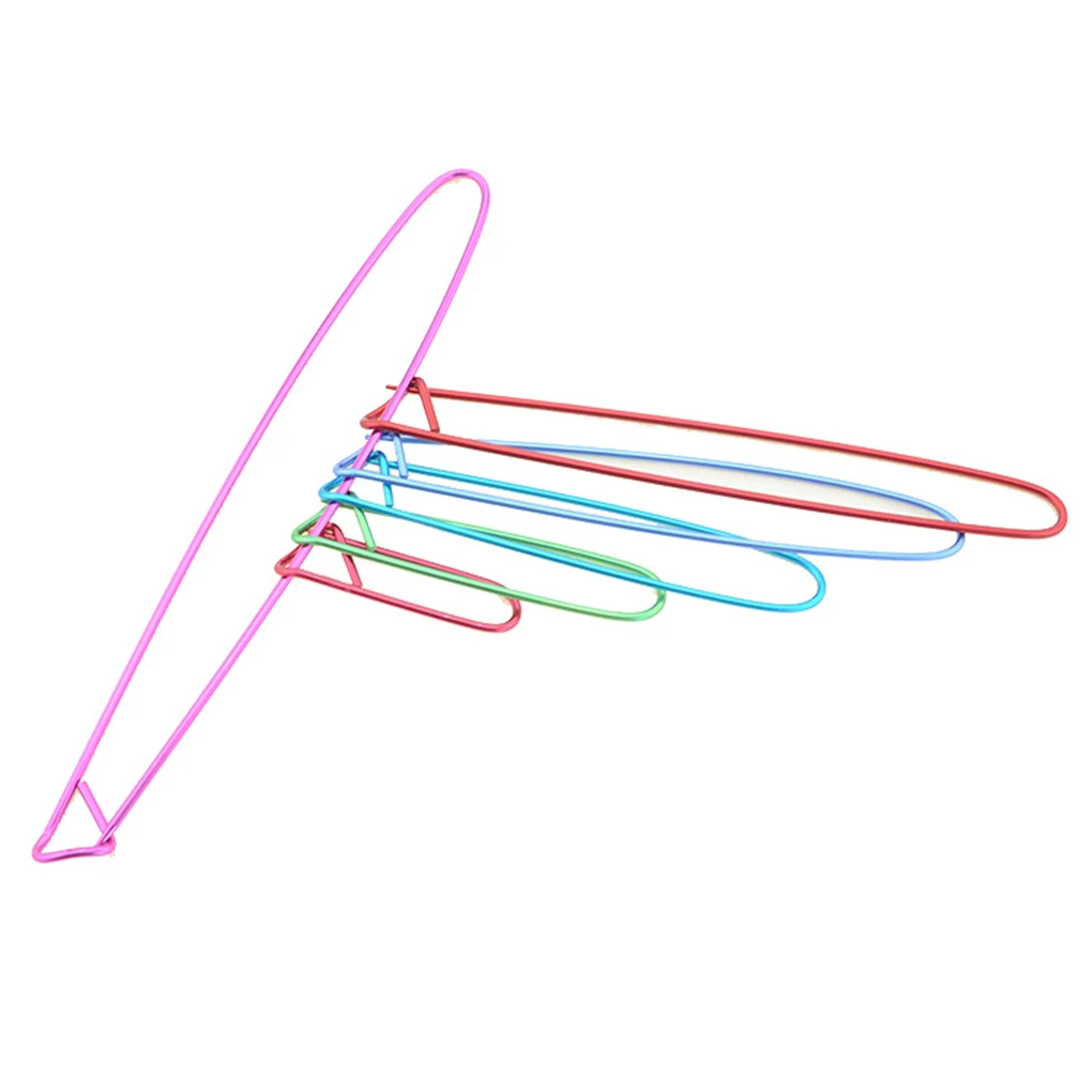 Aluminum Knitting Needles Clip 6PCS/Set Craft Stitch Holders Safety Pins Crochet Hooks Locking Weaving Sewing Tools sewing tools knitting needles crochet hooks knitting supplies knitting material weaving tools safety pins