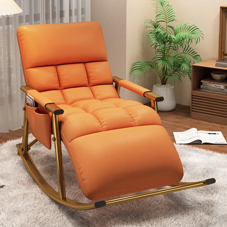 

Rocking Chair Adult Recliner Cyber Popular Leisure Chair Balcony Lazy Sofa Lunch Break Folding Backrest Chair Living Room
