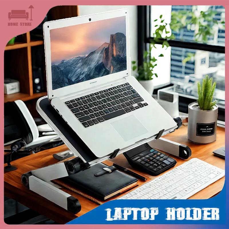 Portable Laptop Desk Stand Adjustable Aluminum Foldable Notebook Table Ergonomic Lapdesk Bed Sofa Table Desk Stand Laptop Holder