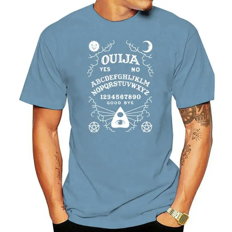 

New Ouija Board T Shirt Black Kill Occult Spirit Pentagram Star Gothic Seance T Shirt Men Loose Size Tshirt
