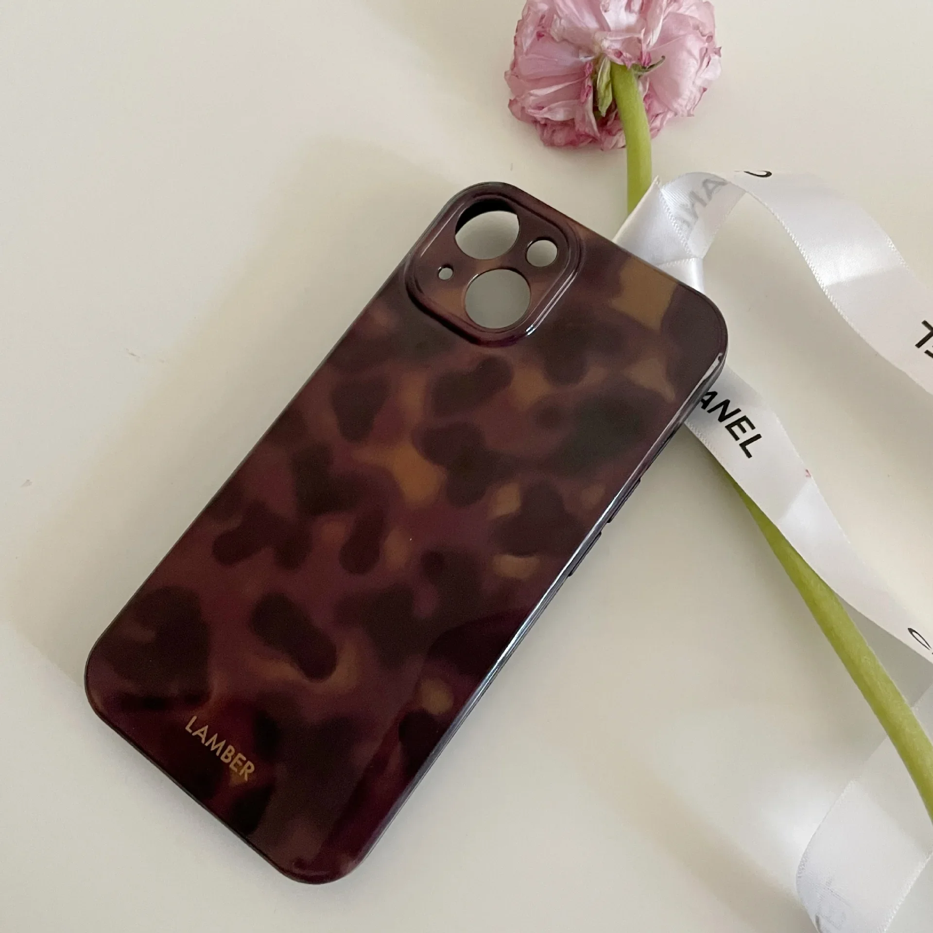 Vintage Amber Pattern Phone Cover Case in Brown