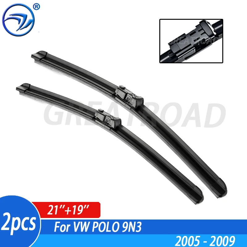 

Wiper LHD Front Wiper Blades For VW POLO 9N3 2005 - 2009 Windshield Windscreen Front Window 21''+19'' ( Not U type )