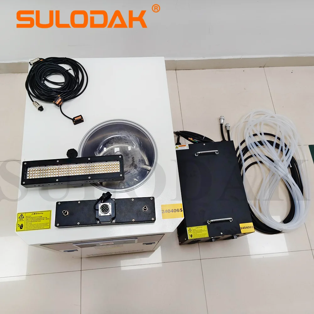 2LED 240*40mm UV LED Curing Lamp 395nm ink with Water Chiller for UV Printer Silk Screen Printing for Metal/Plastic/PP Bottles