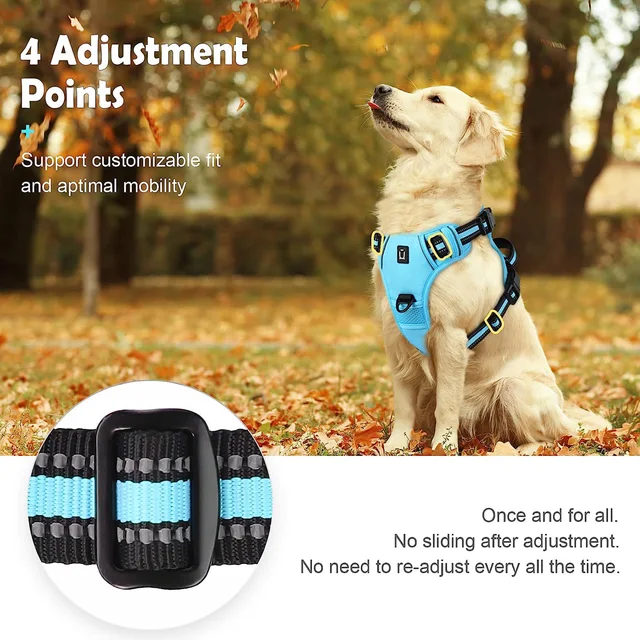 S54c2238ba4144409832a449698c243bdx.jpg No Pull Dog Harness, Adjustable Soft Padded Pet Vest with Easy Control Handle