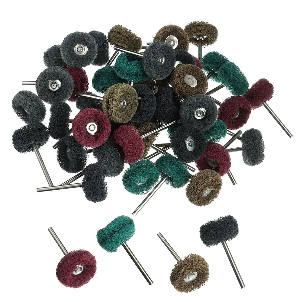 10pcs Mini Drill Abrasive Brush Nylon ing Polishing Wheel With 3mm Shank For Dremel Rotary Tool Accessories Set