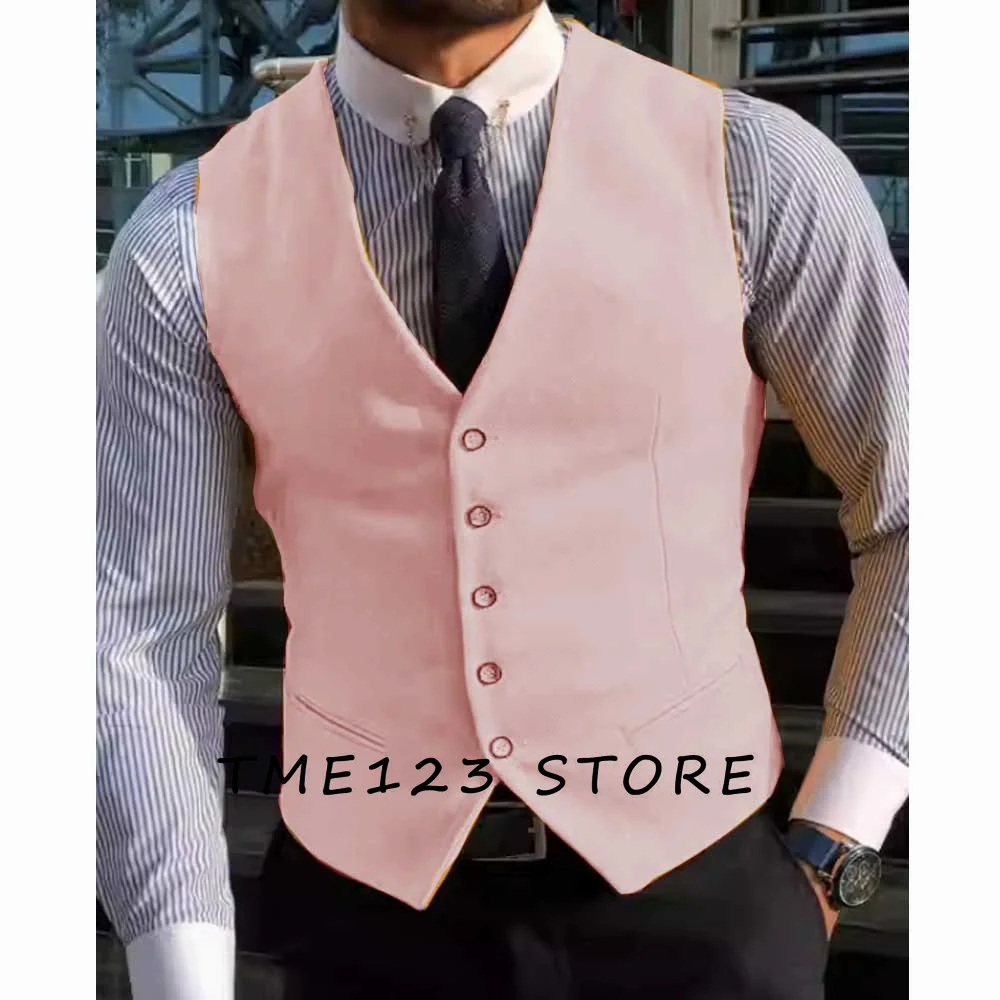 Men's Serge Casual Vest Suit Jackets Elegant Suits for Men Wang Formal Man Ambo Gothic Chaleco Male Vests Waistcoat Gilet Mens
