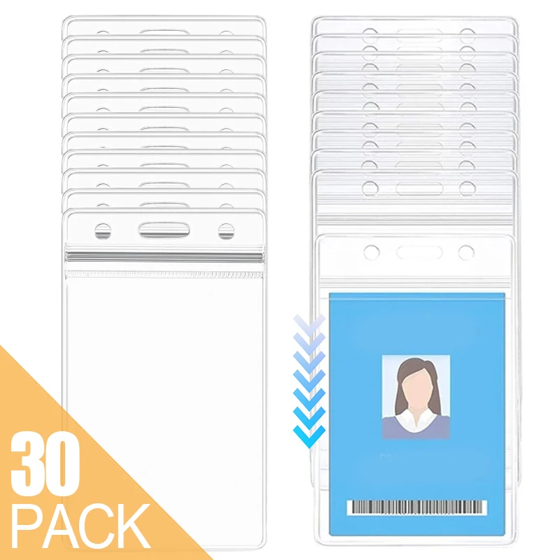 

Transparent Ultra Thin PVC Protective Sleeves For ID Card Bussiness Work Cards Badge Clear Waterproof Protector Cover Case