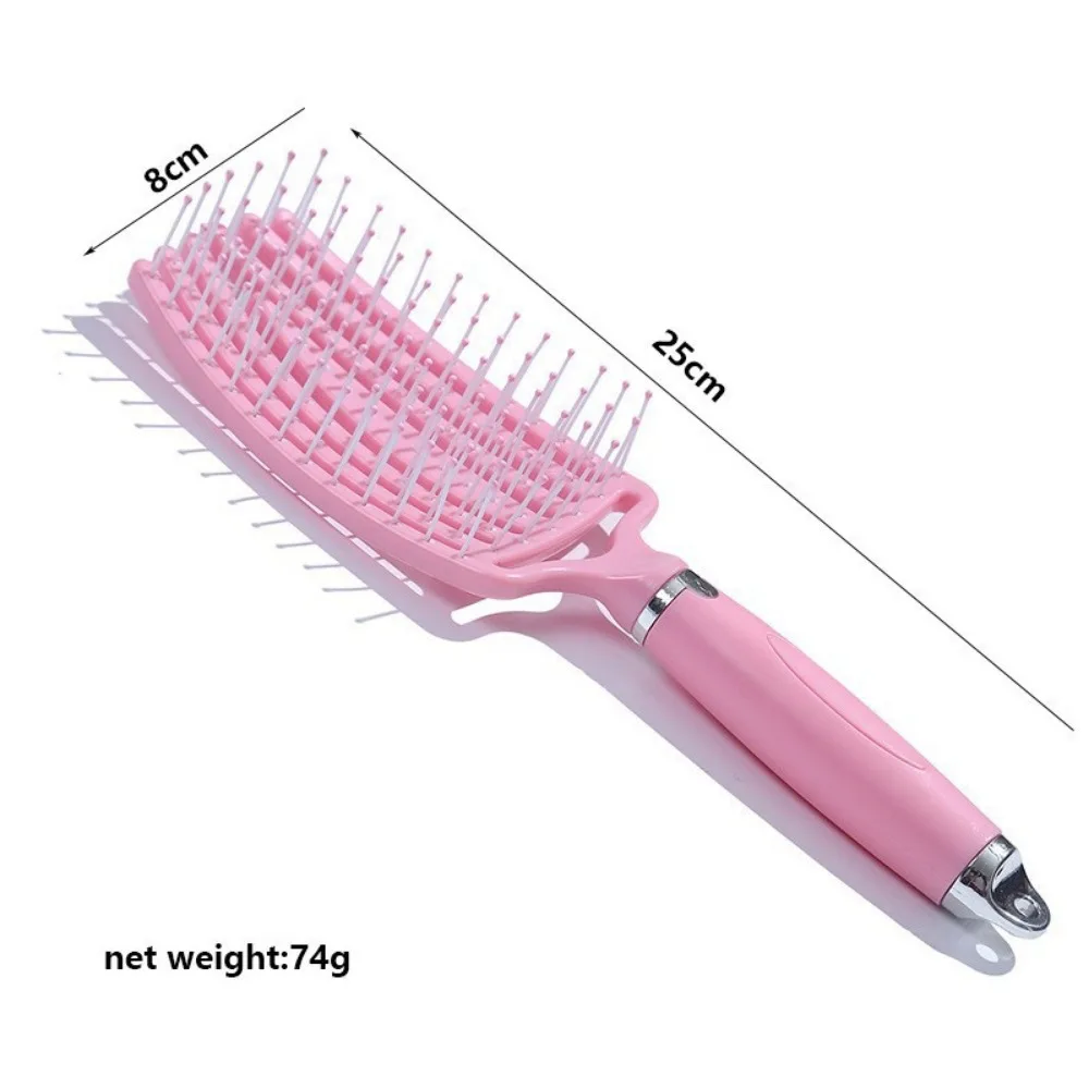 여성용 헤어 빗 디탱글링 두피 마사지 헤어 디탱글러 브러시, 습식 건조 할로우 아웃 마사지 빗, 헤어 브러시 스타일링 도구