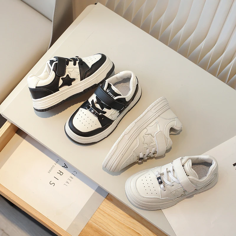 

Children's sports shoes celebrity design lace up skateboard flat outdoor comfortable running tennis jogging shoe