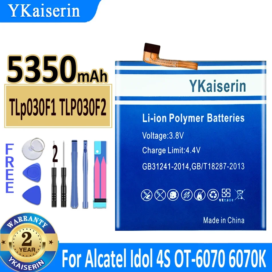 

5350mAh TLP030F2 TLP030F1 Аккумулятор для TCL Alcatel One Touch Idol 4S OT-6070 OT-6070K OT-6070O для BlackBerry DTEK60