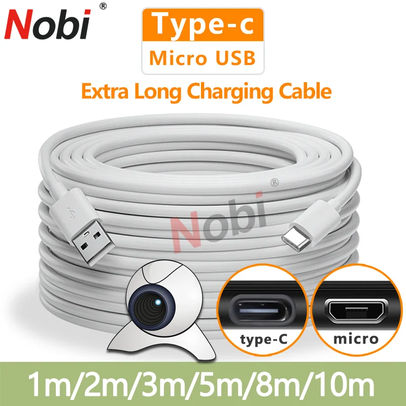 3m/5m/8m/10m extra long USB Type C charging cable fast charging cable data cable for Samsung Xiaomi Huawei Android phone univers