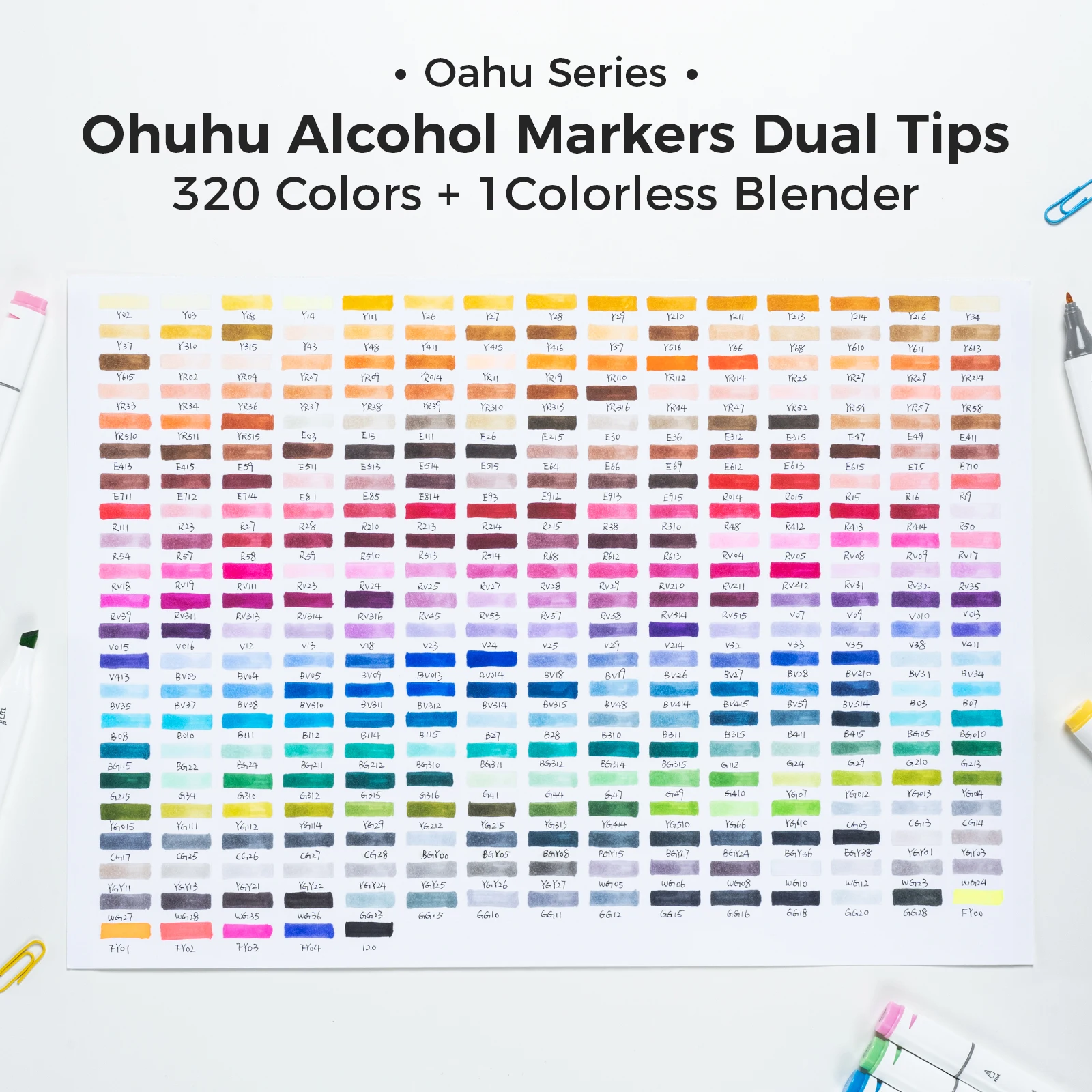 【良品】Ohuhu 320色マーカーセット Amazon.com: Ohuhu Alcohol Markers 320 Colors - Chisel & Fine