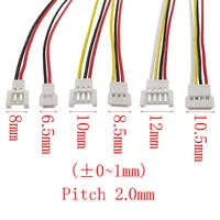 Micro MX 2.0mm Pitch 2/3/4 Pin Male Female Plug Wire Cable Connector Battery Charging 26AWG Electronic Leads 15CM 4