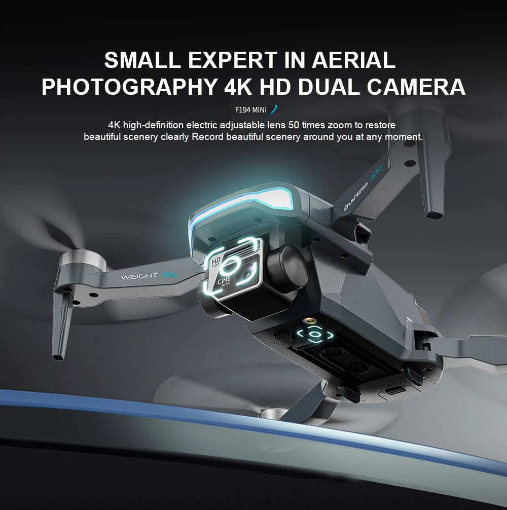 F194 GPS Drone, SMALL EXPERT IN AERIAL PHOTOGRAPHY 4K