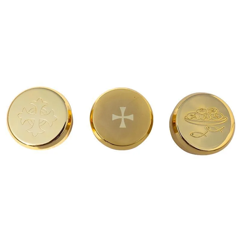 Pyx for the Eucharist Catholic Ichthus and Cross Religious Hospital Host Carrer Chuch Holy Communion Church Supplies