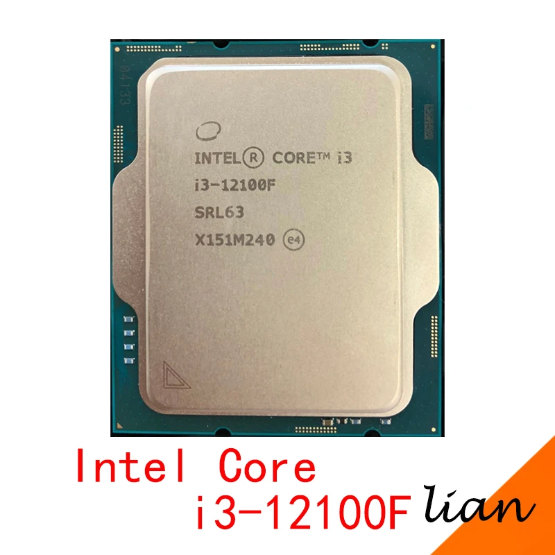 fastest cpu Intel Core i3-12100F i3 12100F 3.3GHz Quad-Core 8-Thread CPU Processor L3=12M 60W LGA 1700 cpu gaming CPUs