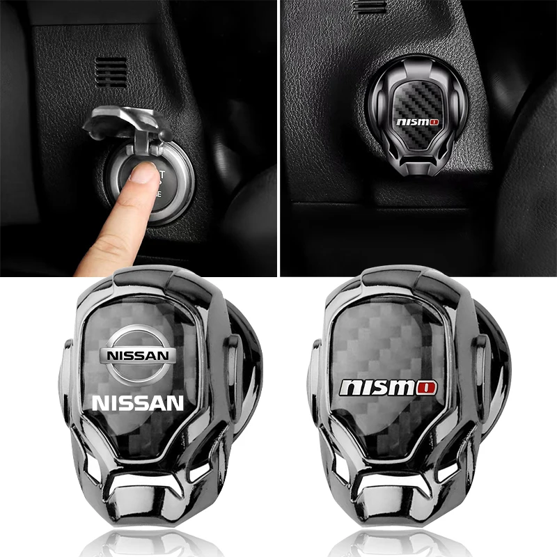 1Pcs Car One-touch Start Cover Engine Ignition Switch Button Decor Sticker Nissan Nismo Almera Tiida Teana GTR Juke Versa car sticker protector,car door sill sticker,car grill sticker,wheel center hub cap sticker
