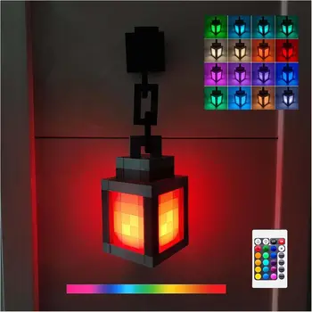 Pixel Design Led Night Light Multicolor Cartoon Style Lantern Gaming Lights For Bedroom Rechargeable Festival Gift Lamp Wall Rgb 1