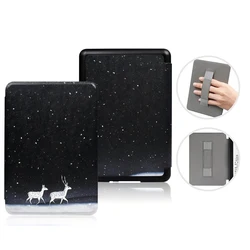 Premium PU Leather Case with Hand Strap for Kindle Paperwhite 6-Inch (Deers)