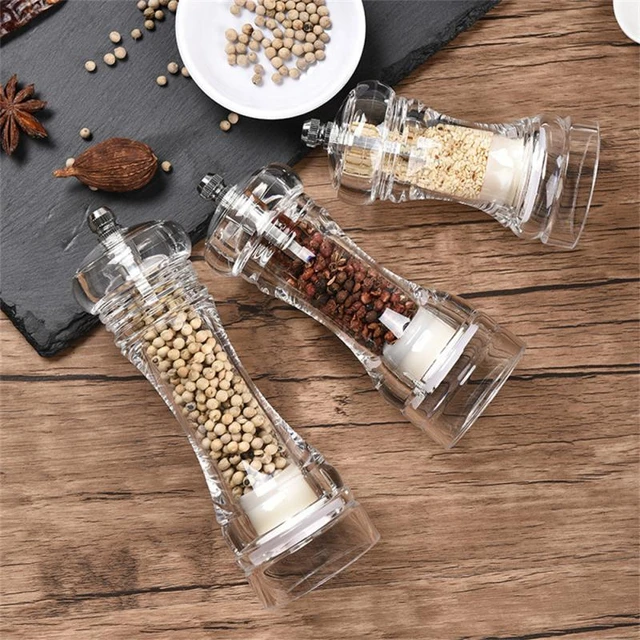 Personalized Engraved Acrylic Salt Shaker & Pepper Mill Set Custom