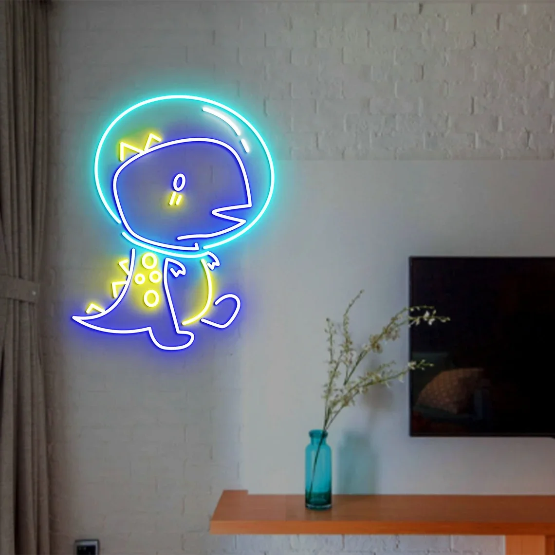 

Animes Dinosau Neon Sign Home Art Decor Spaceman Astronaut Bedroom LED Lights Wall Art Decor Anime Kids Birthday Gifts Bar Neon