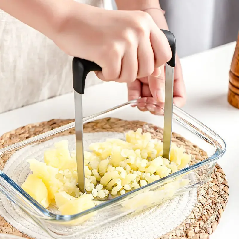 Potato Masher Stainless Steel Potato Masher Foldable Vegetables and Fruit Ricer Handheld Garlic Presser
