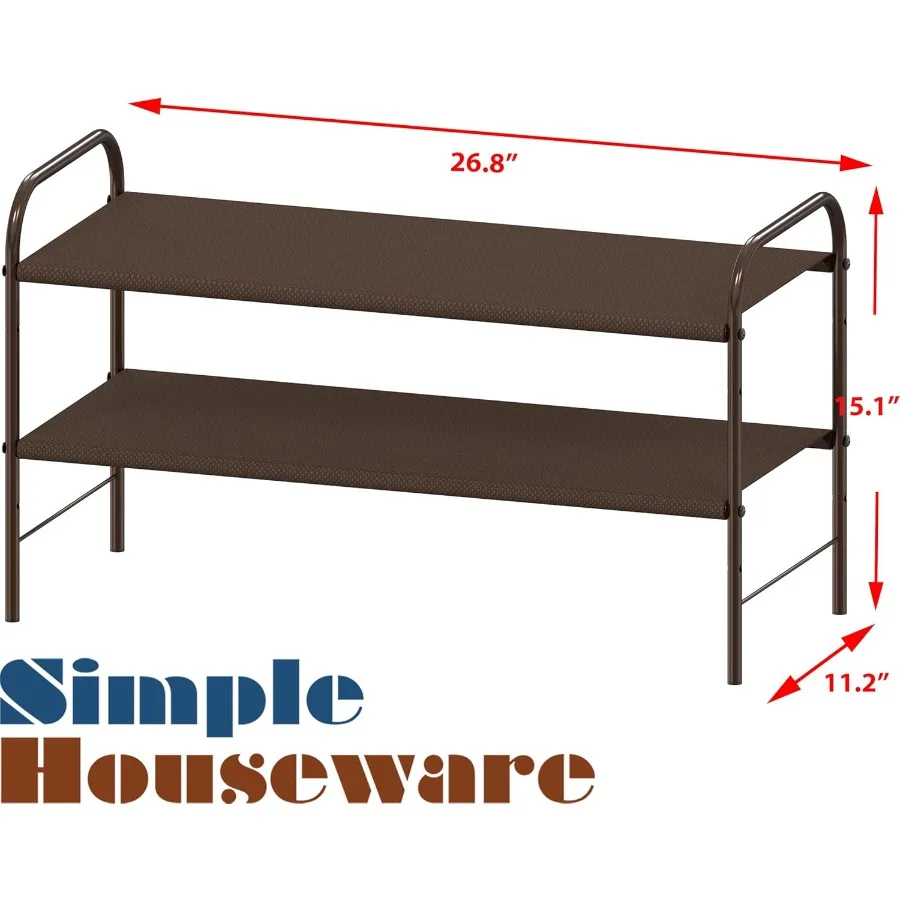 2Tier Shoe Rack Storage Organizer Bronze
