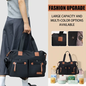 Borsa per laptop da donna, valigetta di grande capacità, borsa a tracolla, borsa con scomparto interno da 15,6 pollici per studenti