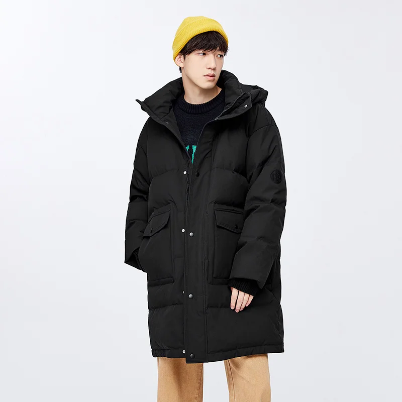 Semir Down Jacket Men 2022 Winter New Loose Letter Printing Mid