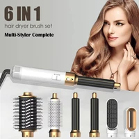 6 in 1 Hair Dryer Multifunctional hot air comb Set Professional Curling Iron Hair Straightener Air Styling Tool Hair Dryer