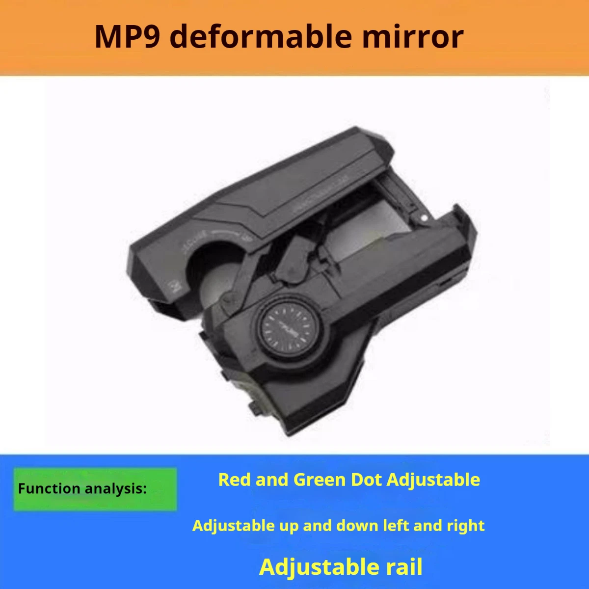 

MP9 визуальная деформация, регулируемая вверх, вниз, влево, вправо универсальная направляющая 20 мм