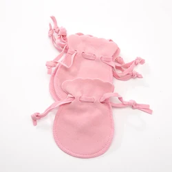Set of 10 Elegant Velvet Drawstring Pouches for Jewelry and Gift Packaging (Pink)