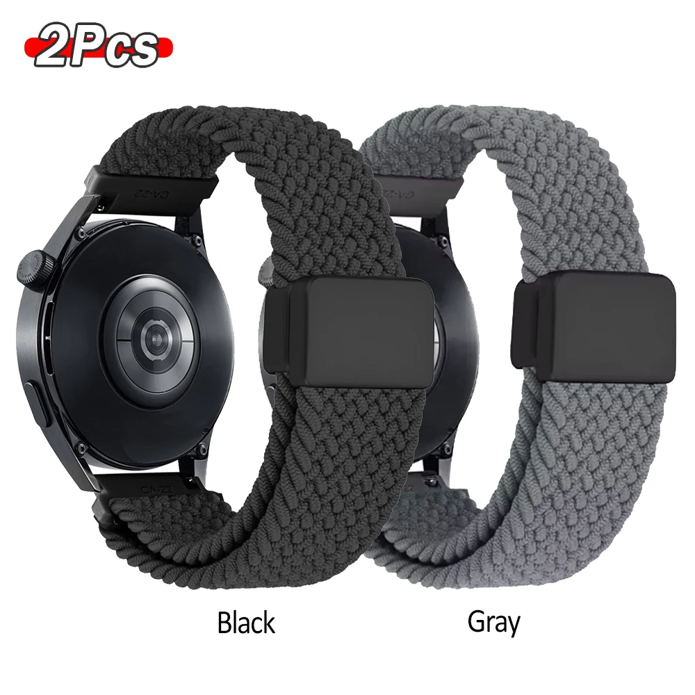 Magnetic Buckle Braided Nylon Watch Strap Bracelet
