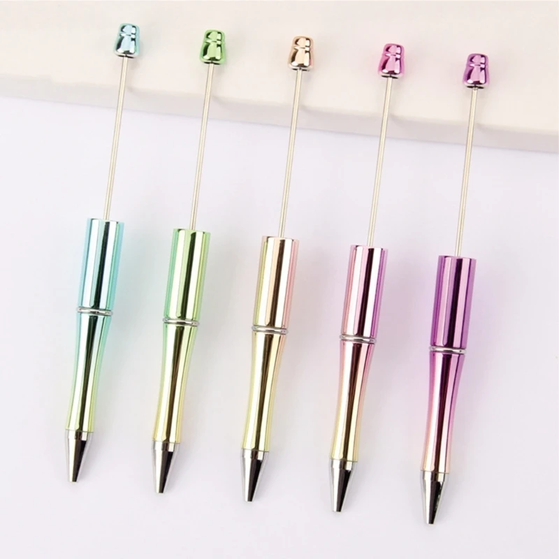 5Pcs DIY Beadable Ballpoint Pen Funny Writing Pen Ballpoint Pen for Kid Reward