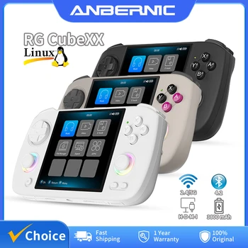 ANBERNIC RG Cubexx Console di gioco portatile retrò 3.95 "IPS 720*720 Schermo Linux 64bit Supporto WiFi Bluetooth Streaming Videogiochi