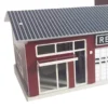 1/160 N Scale Buildings Train Railway Layout Modern Repair BUS Garage Model DIY toys for children modeling hobby gifts 5