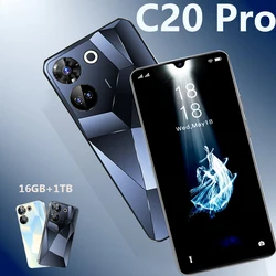 Android C20 Pro 5G smartfon débloqué, Téléphone d'origine, Nouveau réseau, 6.8 puces, 16 przejść 1 do, 8000mAh, 50MP 108MP