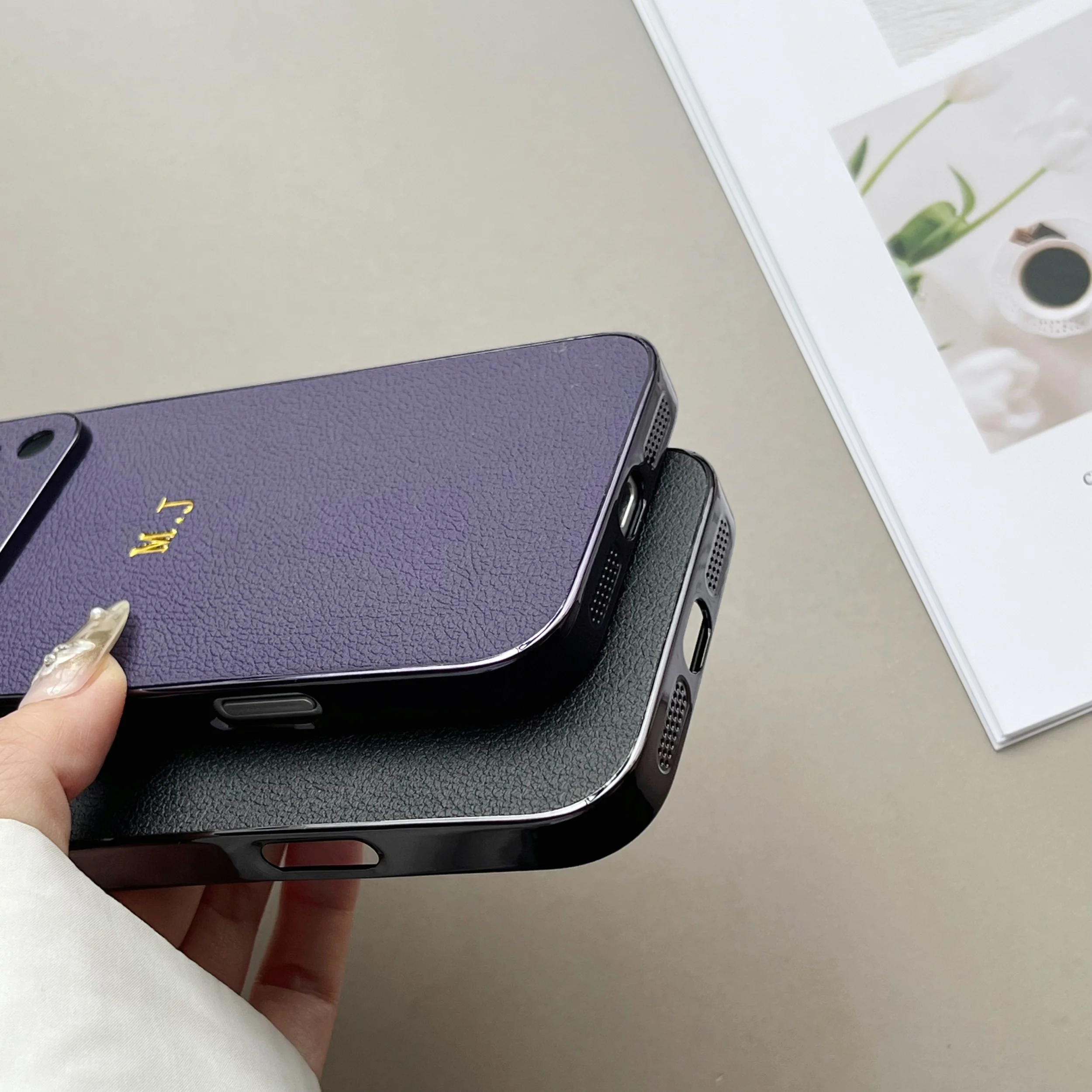 Luxury Faux Leather Plating Phone Case For iPhone 17 16 thumbnail 8