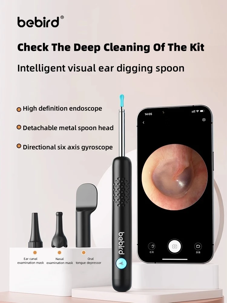 Description Picture 2 of itemBebird R3 Ultra Ear Cleaner Minifit Ear Wax Removal Tool Mini Nose Mouse Examine HD Camera Earpick Otoscope Personal Health Care
