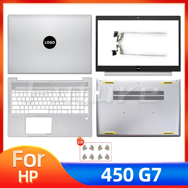 Новая искусственная кожа для HP Probook 450 G7 455 G7 PRO 15 G3, задняя крышка ЖК-дисплея, передняя панель, Упор для рук, верхняя крышка, нижняя крышка, серебристая