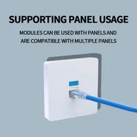 10PCS Cat5e Tool-Less Keystone Jack Connector Adapter, Keystone Module Connector Internet Network Ethernet LAN Cable 4