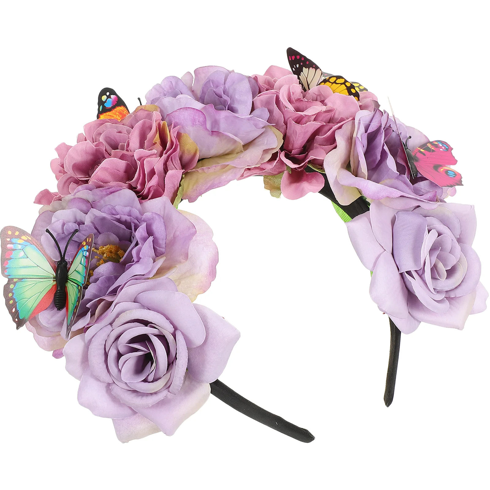 

Artificial Flower Headband Boho Decor Fascinator Headpiece Bohemia Cosplay Headbands for Women Vacation
