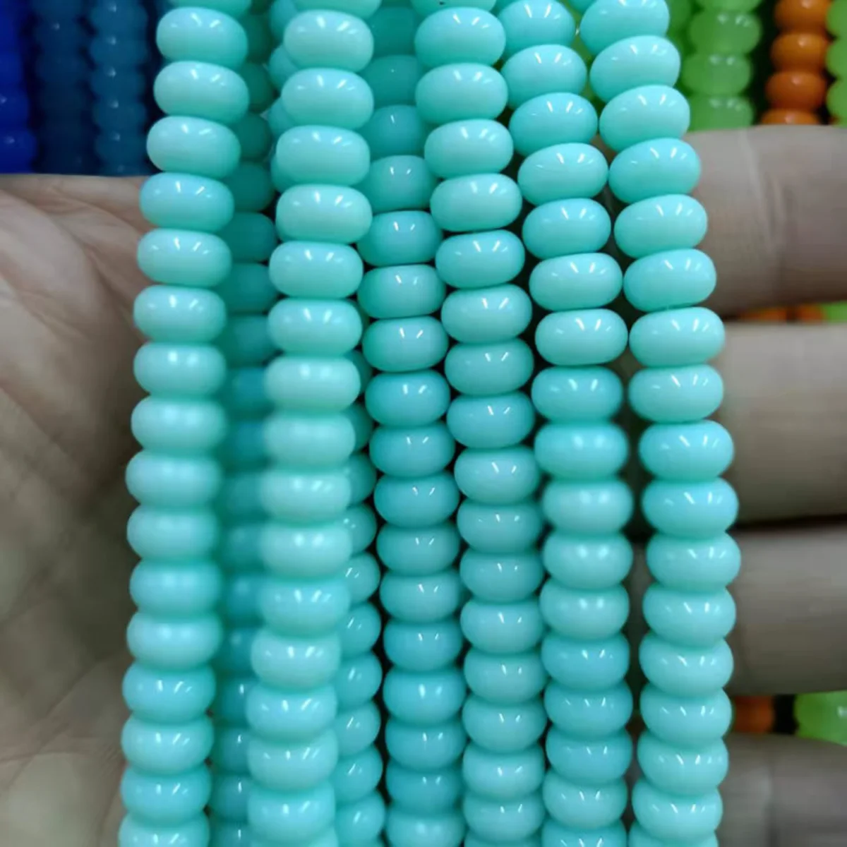 

18 Style Multicolor Natural Stone crystal Glass Abacus Chacledony 5x8mm Abacus Rondelle Loose Beads Jewelry Making 15inch B1