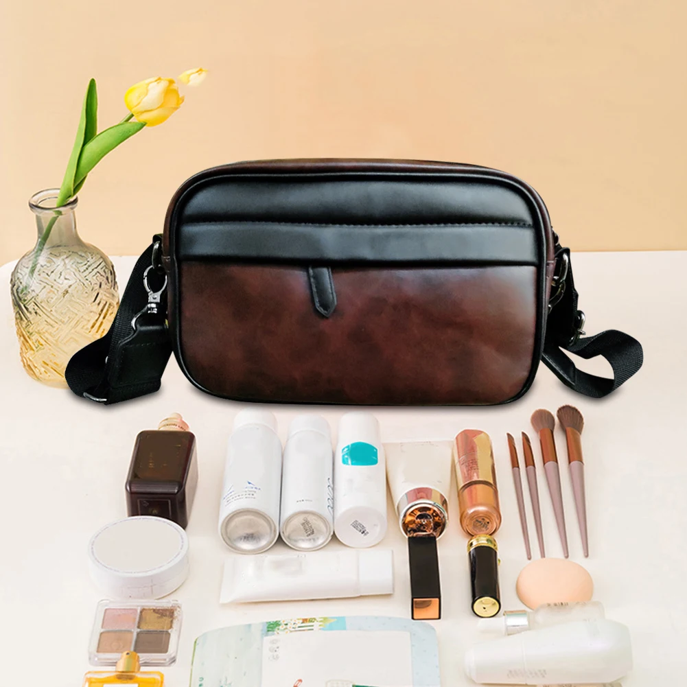 Casual Business Shoulder Messenger Bag Classic Pattern Men Shoulder Crossbody Bag Plaid Designer for Travel Work Male Sling Bags