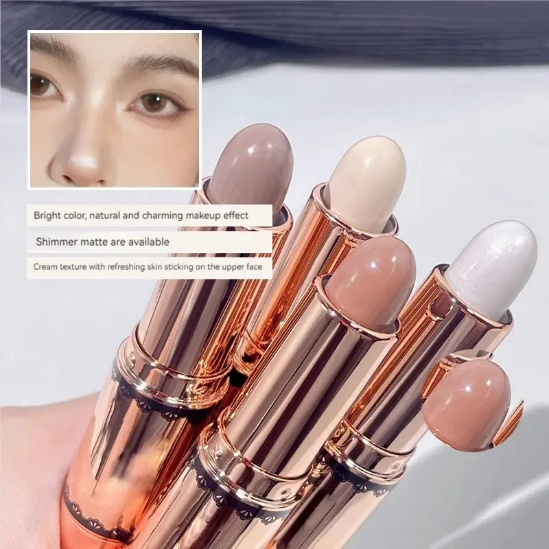 Double Color Contouring Stick Highlight Makeup Waterproof Repair Foundation Cosmetics Contour Makeup Concealer Stick Pencil face highlighter,facial contour stick