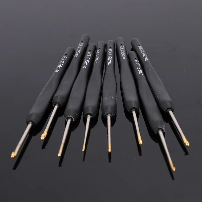8Pcs/set Black Knitting Needles Crochet Hooks for Knit DIY Craft Loom Tool