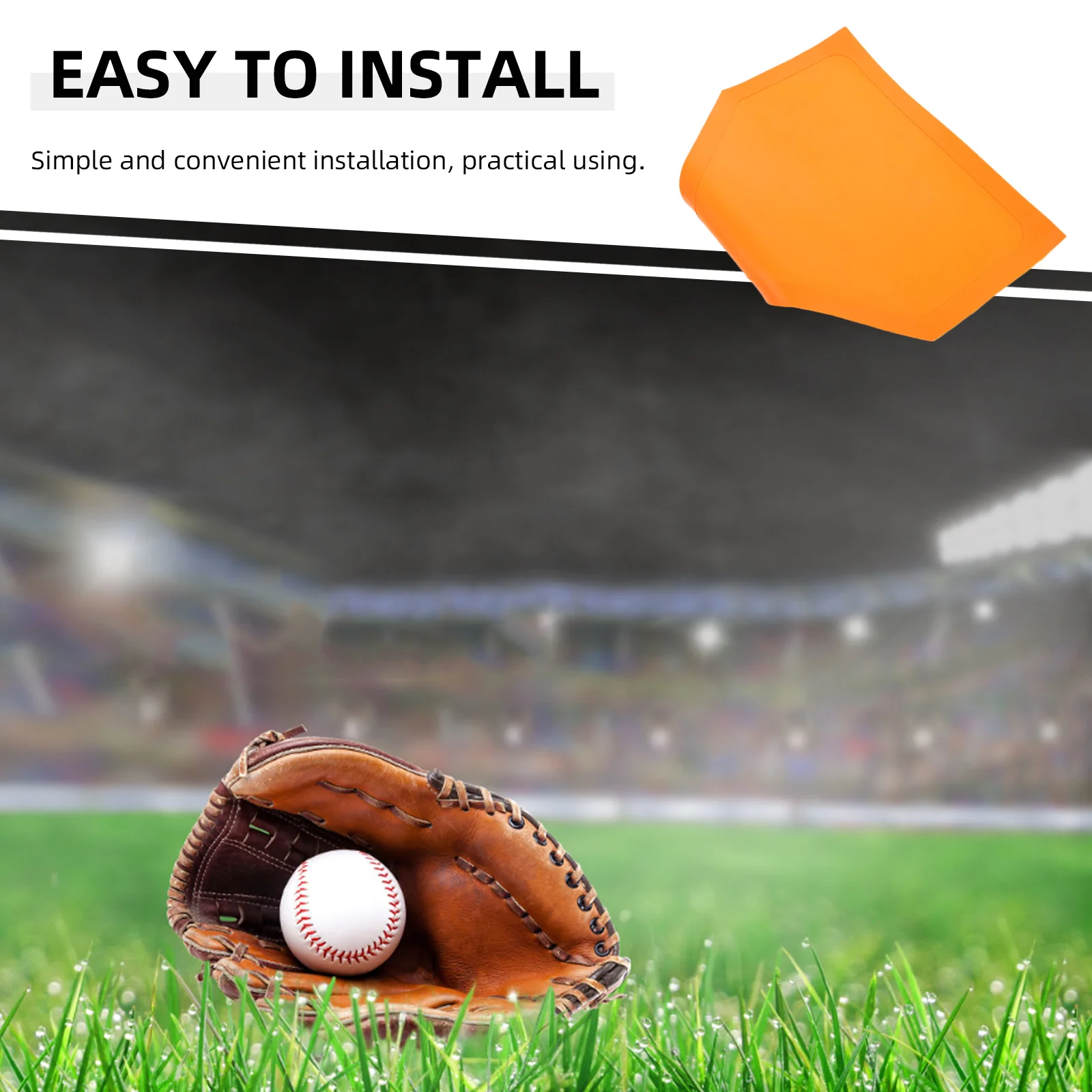 Baseball Disc Throw down Bases Mat Home Plate Tpe Indoor Rubber for
