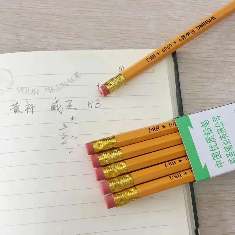 지우개가 달린 연필 10개, HB 연필 드로잉 및 스케치용, 사무실, 학교 용품용..