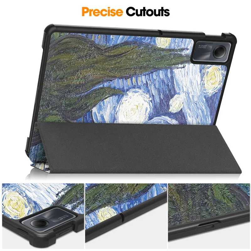Estojo de Couro Tri-dobrável com Suporte Pintado Capa Inteligente para Xiaomi Redmi Pad se 11 2023 - Imagem 5